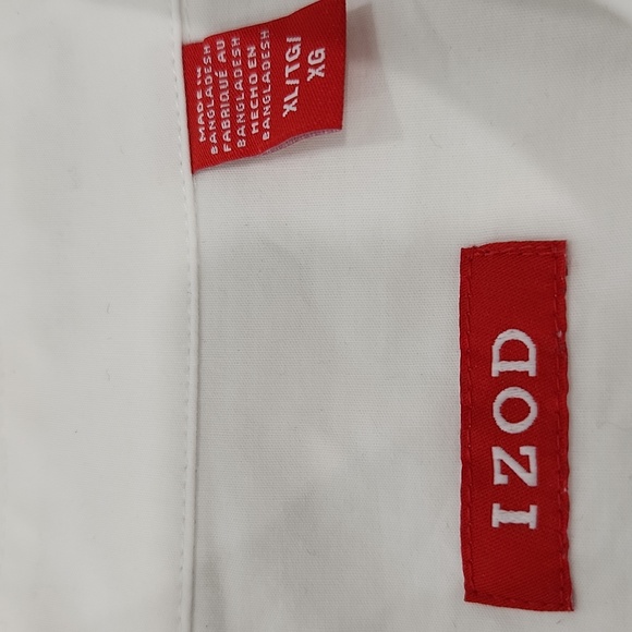 🟡 Izod Men's White Dress Shirt XL - Picture 4 of 4